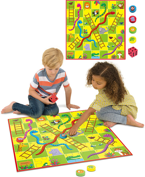 Giant Snakes & Ladders Puzzle Game