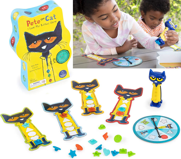 <font color=red>NEW!  </font> Pete the Cat I Love My Buttons Game