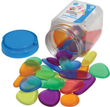 Transparent Junior Rainbow Pebbles