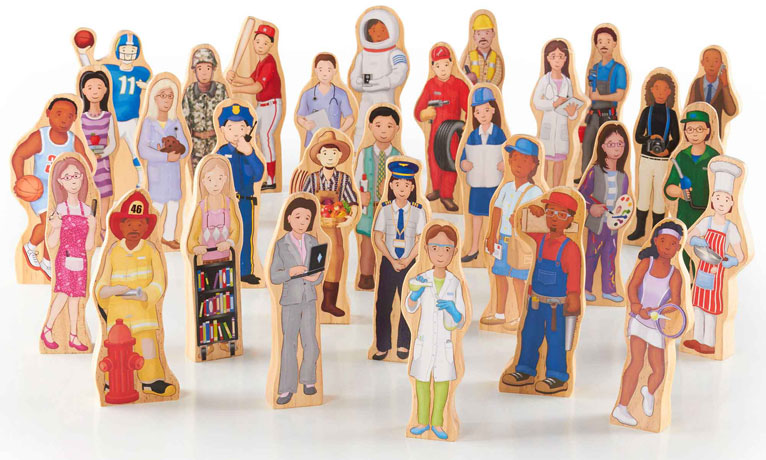 <font color=red>NEW! </font> Wooden Career People Set