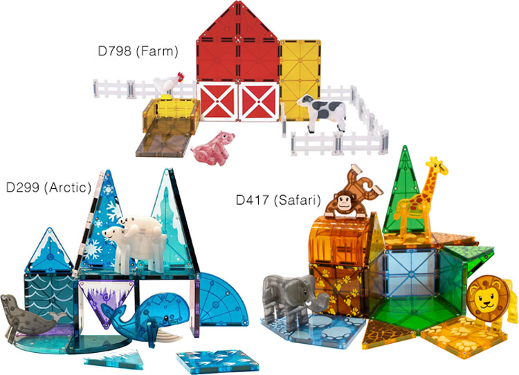 <font color=red>NEW!  </font> Magna-Tiles® Add-On Animal Sets