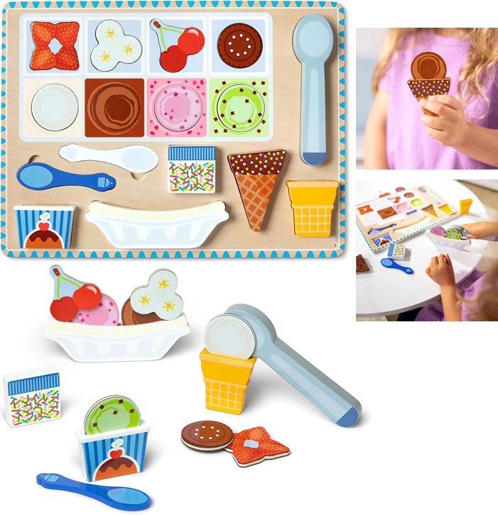 <font color=red>NEW! </font> Magnetic Ice Cream Puzzle Set