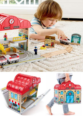 <font color=red>NEW!  </font> Portable Train Station Set