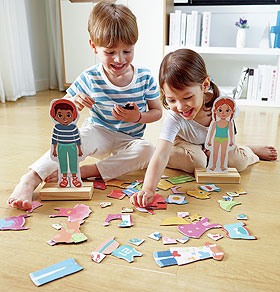 <font color=red>NEW!  </font> Dress-Up Magnetic Puzzle