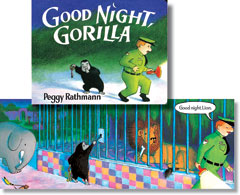 Preschool Reading Goodnight, animals, Poke a Dot book